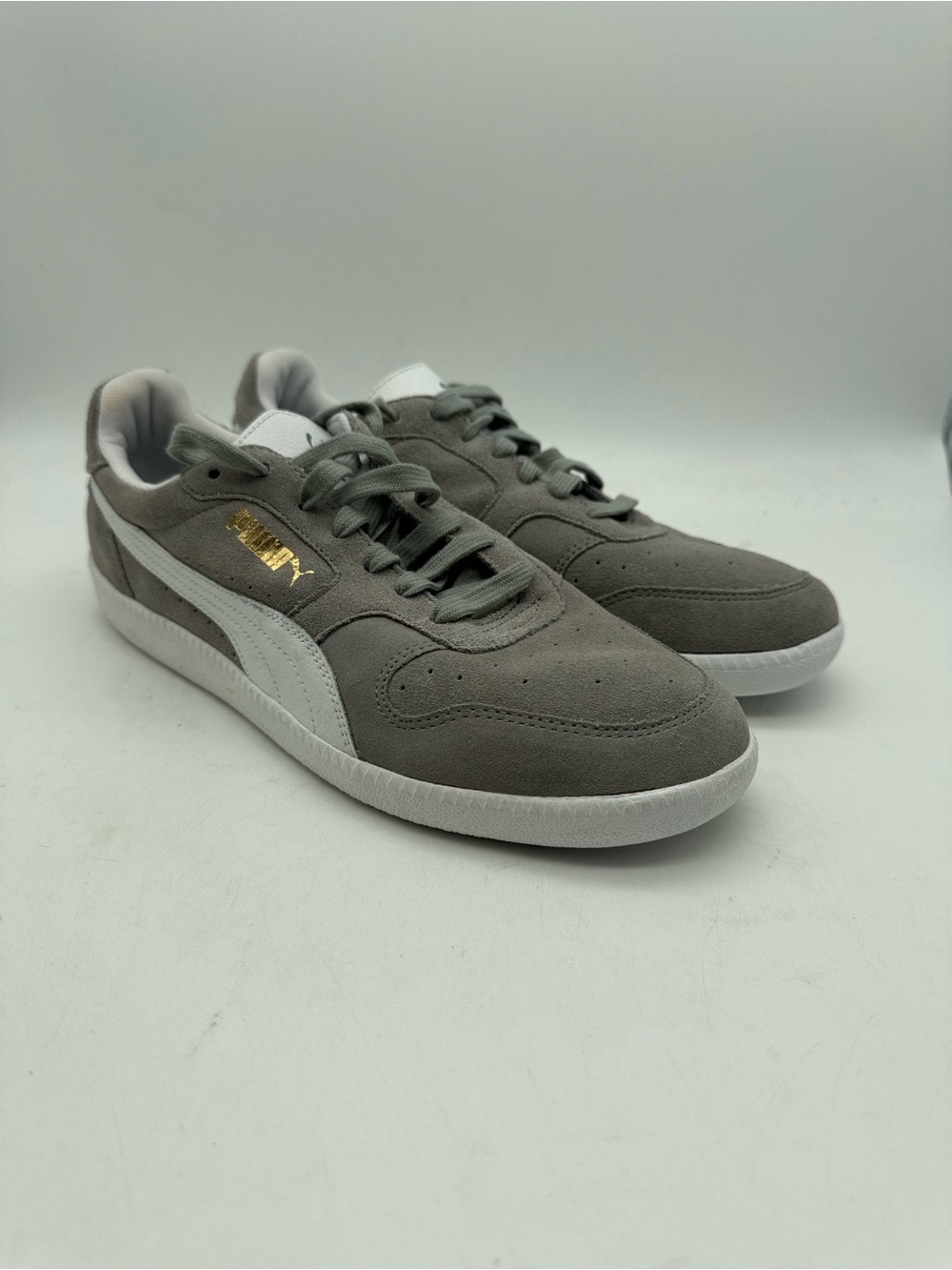 BRAND NEW Puma Icra Trainer Men's Sneakers Gray-White Suede Size 9.5 Men’s